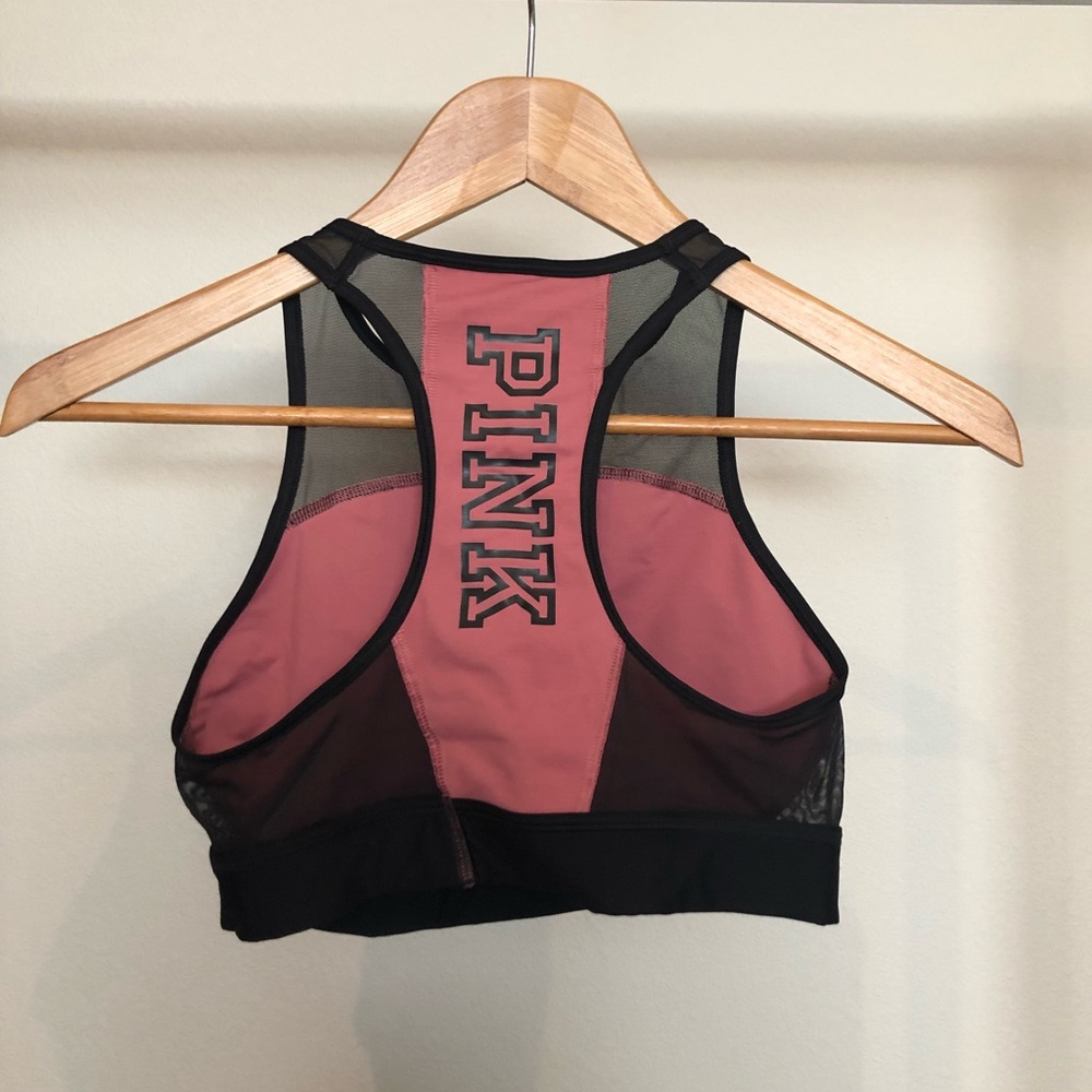 pink high neck sports bra!